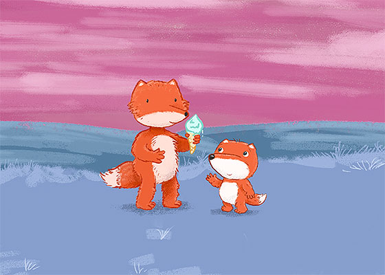 Baby Fox - Kids Illustration
