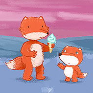 Baby Fox Kids Illustration