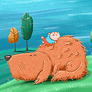 Big Dog Kids Illustration