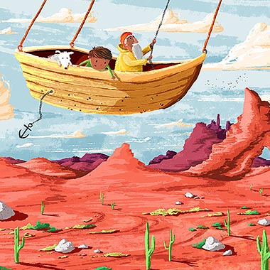 Desert Boat Illustration