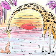 Fox & Giraffe Illustration