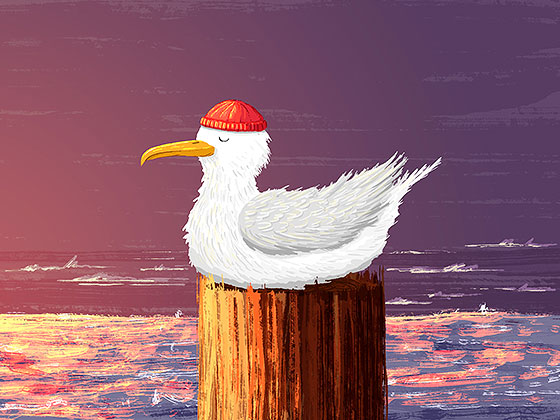 Seagull in a Hat