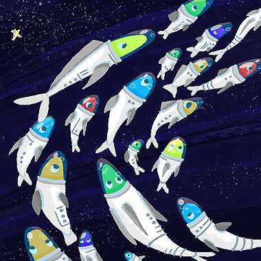 Space Fish Illustration