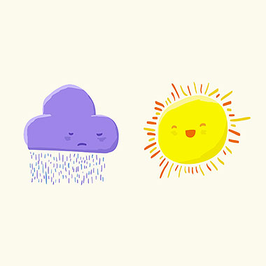 Sun & Cloud Illustration